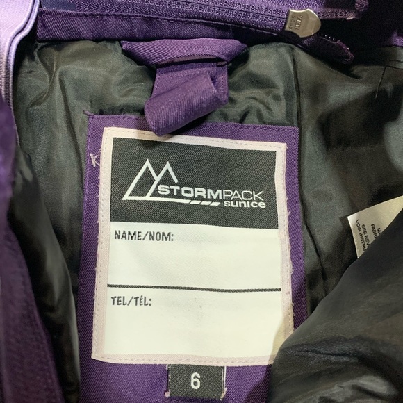Sunice Stormpack Kids Snow Suit - Size 6 Purple Winter Jacket & Bib Pants - Picture 11 of 12